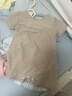 nest designs婴儿竹丽尔短袖连体衣爬服和尚春夏新生儿宝宝包屁衣 暖香褐 80cm （建议73-82cm） 实拍图