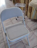 晨淘简易折叠塑料椅会议椅靠背椅家用凳子办公椅座椅便携宿舍电脑餐椅 白色 实拍图