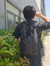 361°可折叠旅行双肩包男户外超轻登山背包女大容量徒步书包超薄皮肤包 黑色 25L【超轻可折叠】 实拍图