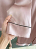 金三塔真丝睡衣女100%桑蚕丝外穿凉感两件套装睡裤居家服 [热荐]19姆米香妃色 L 实拍图