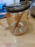 拜杰高硼硅牛奶杯早餐杯水杯杯子小熊玻璃水杯带盖带吸管500ML 实拍图