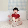 G.DUCKKIDS小黄鸭童装女童连衣裙夏季洋气儿童短袖小裙子女宝宝夏天碎花裙 粉红色 80 (建议8-10公斤 12-24个月)cm 实拍图