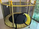 曼迪卡威蹦蹦床室内家用儿童1-3-10岁宝宝砰砰跳跳床小孩蹭蹭床玩具礼物 1.4米 蓝色/承重500斤/直腿 送儿童篮球/篮球框/海洋球 实拍图