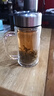 高硼硅双层加厚茶水分离办公杯大容量泡茶杯把手双层加厚茶杯硬厚 钢盖办公杯 400ml 1只 实拍图