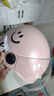 新日新日3C国标认证摩托电动车头盔男女四季通用骑行电瓶车半盔安全帽 樱花粉【高清短镜】 3C新国标A类 实拍图