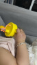 皇宠 儿童牛奶杯PPSU吸管杯宝宝幼儿园喝水杯泡奶杯带手柄学饮杯 黄 实拍图