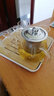 瓷牌茗茶具（cipaiming teaset） 透明玻璃茶具整套套装家用功夫茶壶茶杯会客泡茶器 透明八骏壶4个把杯+小四方盘 实拍图