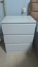 欧贸五斗柜斗柜抽屉柜现代卧室储物柜收纳柜客厅靠墙小立柜床头柜边柜 45cm三层三抽暖白 实拍图