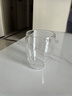 Glasslock杯子双层咖啡玻璃杯耐热防烫透明拿铁牛奶家用水杯简约无柄350ml 实拍图