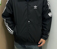 adidas休闲简约三条纹梭织立领夹克外套男装阿迪达斯官方三叶草 黑色 L 实拍图