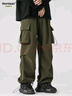 Homlean美式机能伞兵工装裤男春夏宽松小众阔腿休闲登山长裤S6603军绿4XL 实拍图
