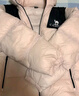 骆驼（CAMEL）【小太阳】户外羽绒服鸭绒加厚羽绒衣经典时尚防风保暖运动外套 白玉粉/幻影黑 男女同款 S 实拍图