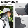 神火（SupFire）户外紫外线遮阳帽男女士夏季防晒太阳帽子渔夫钓鱼帽面罩骑行口罩 实拍图