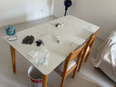 林氏家居北欧风岩板餐桌椅子全套家用小户型实木脚饭桌子LH628R3 实拍图