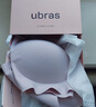 ubras【陈都灵同款】无尺码云感托无痕透气细肩带内衣女吊带文胸罩粉底 柔灰紫色 均码 -常规版A-C杯（90-130斤） 实拍图