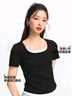森马（Semir）短袖t恤女短款假两件百搭上衣25夏装显瘦U领套头衫109325100015 实拍图