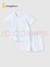 童泰（TONGTAI）婴儿内衣套装夏季衣服儿童薄款家居内衣TS41J322-DS白色80cm 实拍图