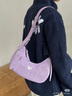 Crying center 哭喊中心 豹纹仿绒多色斜挎单肩手提机车包 含卡套 香芋紫(含卡套) 实拍图
