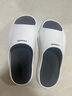 利达妮（TZLDN）踩屎感拖鞋男士夏季外穿厚底居家用浴室洗澡防滑运动户外凉拖鞋男 黯日白黑 【店长推荐】 44-45 【标准码】 实拍图
