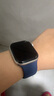 Apple/苹果 Watch Series 10 智能手表GPS+蜂窝款46毫米银色铝金属表壳丹宁色运动型表带S/M MWYF3CH/B 实拍图