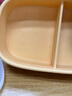 树可可微波炉硅胶饭盒上班族分隔密封便当盒学生专用分格便携餐盒中号 实拍图