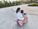 黑米儿童电动摩托车可坐双人新年春节礼物男女孩宝宝小孩带遥控玩具车 【旗舰粉】12V9A电瓶+遥控+软座 电力驱动（评价有礼品）终身保修 实拍图