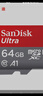 闪迪（SanDisk）64GB TF（MicroSD）内存卡 A1 U1 C10 至尊高速移动版存储卡 读速140MB/s 手机平板游戏机内存卡 实拍图