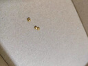 喜上眉梢喜饰黄金古法金珠999足金散珠硬金光面磨砂转运珠路路通圣诞礼物 3mm 重工古法珠四颗  0.4g 实拍图
