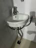 溪涧亭小户型洗手盆三角洗脸盆迷你卫生间转角洗漱台陶瓷洗面盆阳台角盆 2号三角盆+下水+冷热龙头+镜子 实拍图