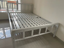 科虎【顺丰入户】床铁艺床双人床家用单人铁架床简约出租房铁床 白色高头高尾【加粗加厚】 1.5*2.0m【店长重点推荐款】 实拍图