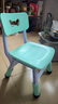 希伯熊  幼儿园写字椅子可升降儿童桌椅板凳子塑料带靠背吃饭小学生 浅蓝色椅子+送防滑脚套 实拍图