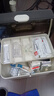京东物流 医药箱收纳盒家庭装透明多层可折叠大容量医疗急救药盒 条纹药箱大号（奶白+透灰） 实拍图