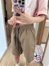 WASSUP HERMU冰丝短裤男夏季薄款速干户外梭织沙滩运动港风休闲潮流直筒五分裤 米白色 XL （推荐116-128斤） 实拍图