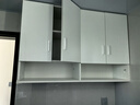 欧仕堂吊柜壁柜阳台储物柜厨房置物柜挂柜卫生间防潮组合柜收纳柜 暖白色【E0级实木】 长120深30高80四门 实拍图