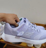 Skechers斯凯奇童鞋运动鞋男女儿童鞋魔术贴秋冬鞋中大童跑步鞋405315L 【透气款】女童-薰衣草色/LAV 33 实拍图