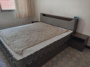 迎裕财实木床简约现代主卧家用1.5单人床出租房用1.8米榻榻米软包 灰色单床+20cm乳胶床垫+床头柜*2个 1.8*2米 实拍图
