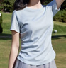 班尼路正肩短款短袖t恤女2025年夏季抽褶小心机紧身显瘦时尚休闲款上衣 实拍图