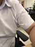 猫人（MiiOW）衬衫男短袖纯色商务职业正装男士白衬衫工装外套衬衣男 蓝色 4XL  实拍图