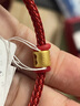 周六福（ZLF）  黄金转运珠男女款情侣字母DIY串珠硬金挂坠 定价 足金 O字母-0.40g 实拍图