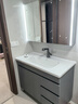 顾家家居（KUKA）落地浴室柜陶瓷一体盆洗脸手盆柜组合洗手台卫浴柜洗漱台G-06204 100cm法式灰|智能美妆镜柜 实拍图
