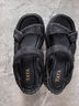 他她TATA休闲运动凉鞋女鞋厚底舒适沙滩凉鞋2025夏季7G304BL5黑色 36 实拍图