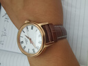 天梭表带1853力洛克原装款皮带真皮手表带T006/T41男女T063俊雅19 TS棕色白线+玫瑰金蝴蝶扣 19毫米【表带接口宽度】 实拍图