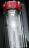 希诺双层玻璃杯家用办公水杯女高颜值过滤泡茶杯子XN-9331红色 240mL 实拍图