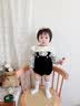 班喜迪婴儿衣服秋装婴幼儿连体衣宝宝碎花包屁衣背带裤套装小月龄外出服 米色 80cm 实拍图