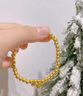 中国黄金（CHINA GOLD）黄金手链女士足金两世欢手串古法金手饰生日520礼物送老婆送女友 【今/次日达】两世欢手链 约2.4g 实拍图