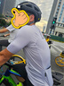 兰帕达骑行服公路车男夏季骑行服短袖上衣骑行短裤套装速干骑行衣风尚 迷雾灰短袖+背带短裤黑色小兰裤 L （适合体重120-139斤） 实拍图