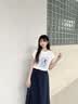香影【冰萃蓝玫瑰】香影白色短袖t恤女2026夏季新款立体花朵宽松上衣 鹭白 T恤 S 155/80A/85-95斤 实拍图