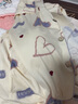 婧麒月子服春夏哺乳产后孕妇睡衣喂奶家居服套装夏季薄款带胸垫 米色爱心/四季款180g L 实拍图