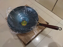 铁锅熟铁炒锅手工锅不易粘锅炒菜锅无涂层宗师古法烤蓝 精做烤蓝铁锅无盖 36cm 实拍图
