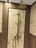 女皇世家（NVHUANGSHIJIA）花洒套装淋浴复古升降全铜卫生间水龙头家用仿古全铜淋浴 繁花Q1(加厚黄铜) 实拍图